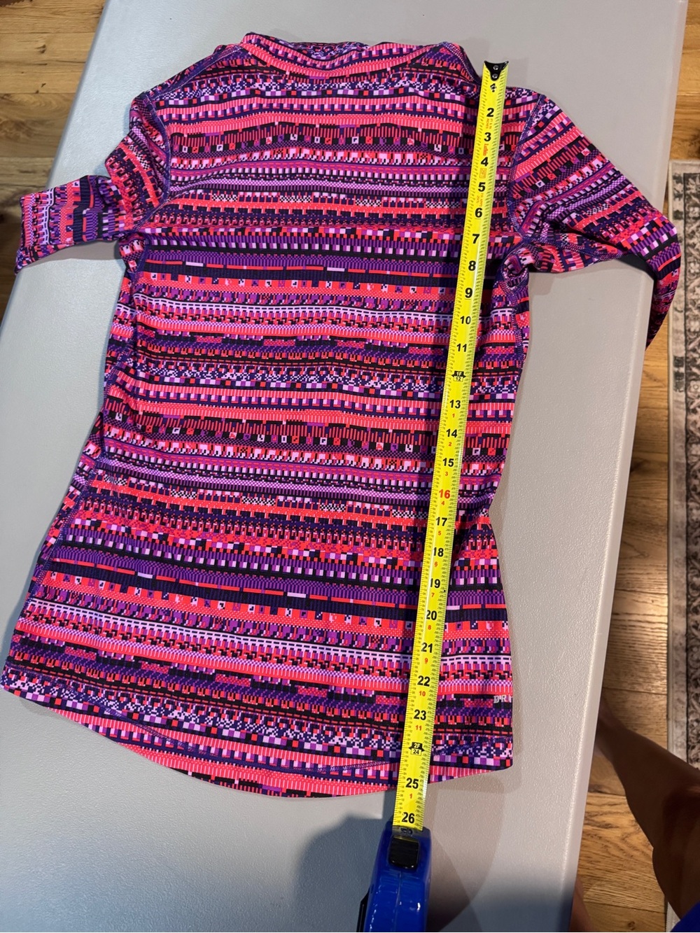 Nike Women’s Half-Zip Ski Top - Pink & Purple Pattern 0060 - Picture 6 of 6